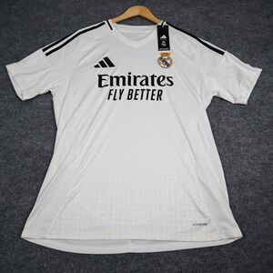 Real Madrid‎ 2024-25 White Home Jersey Adidas Mens Large Aeroready NWT READ